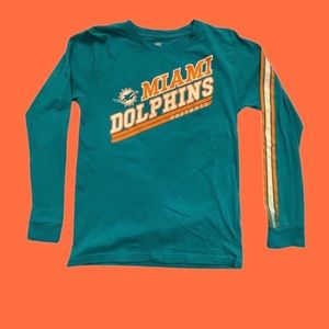 Miami Dolphins Long Sleeve Kids Cotton T-Shirt.